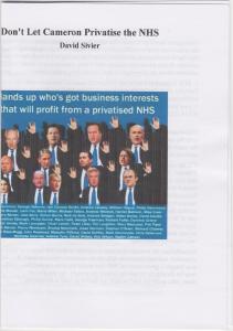 Anti-NHS Privatisation Pamphlet pic
